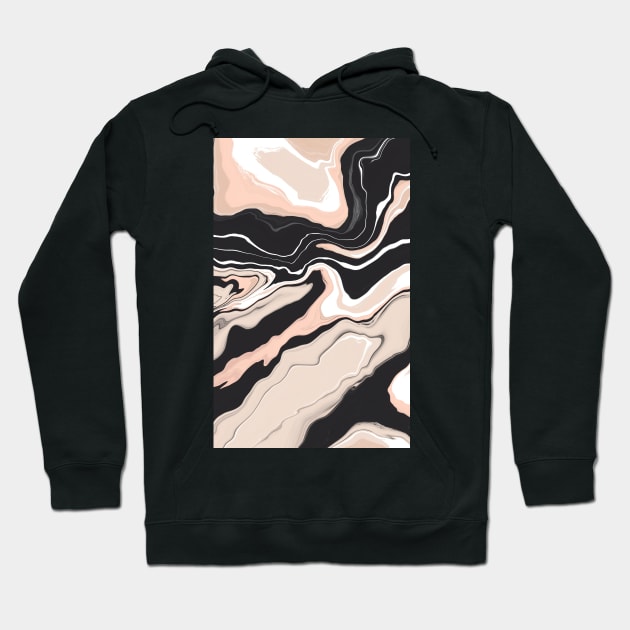 Black and white liquid paint 20 Hoodie by mmartabc